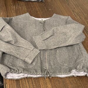 Commense Light Gray Jacket with Label Detail